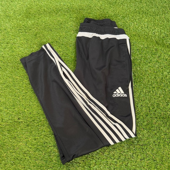 Adidas Black and White Sweatpants with‎ Signature Stripes - Picture 1 of 8